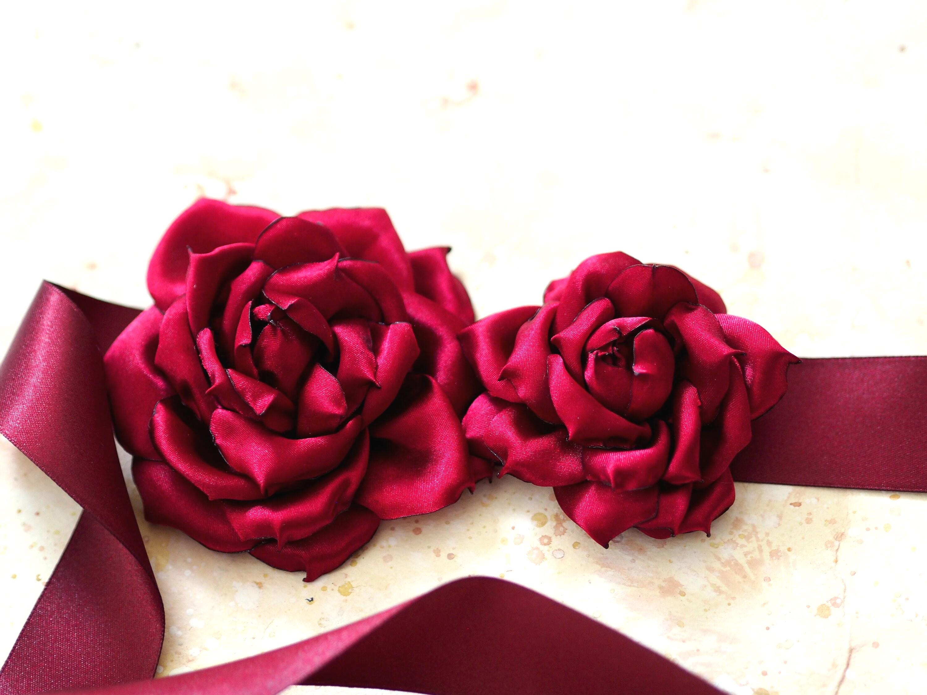burgundy wedding dress sash Burgundy Flower Wedding Belt: Black Lace Bridal Sash