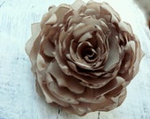 Beige Hair Accessory, Beige Flower Hair Clip, Beige Wedding Hair Flower, Light Brown Hair Pin