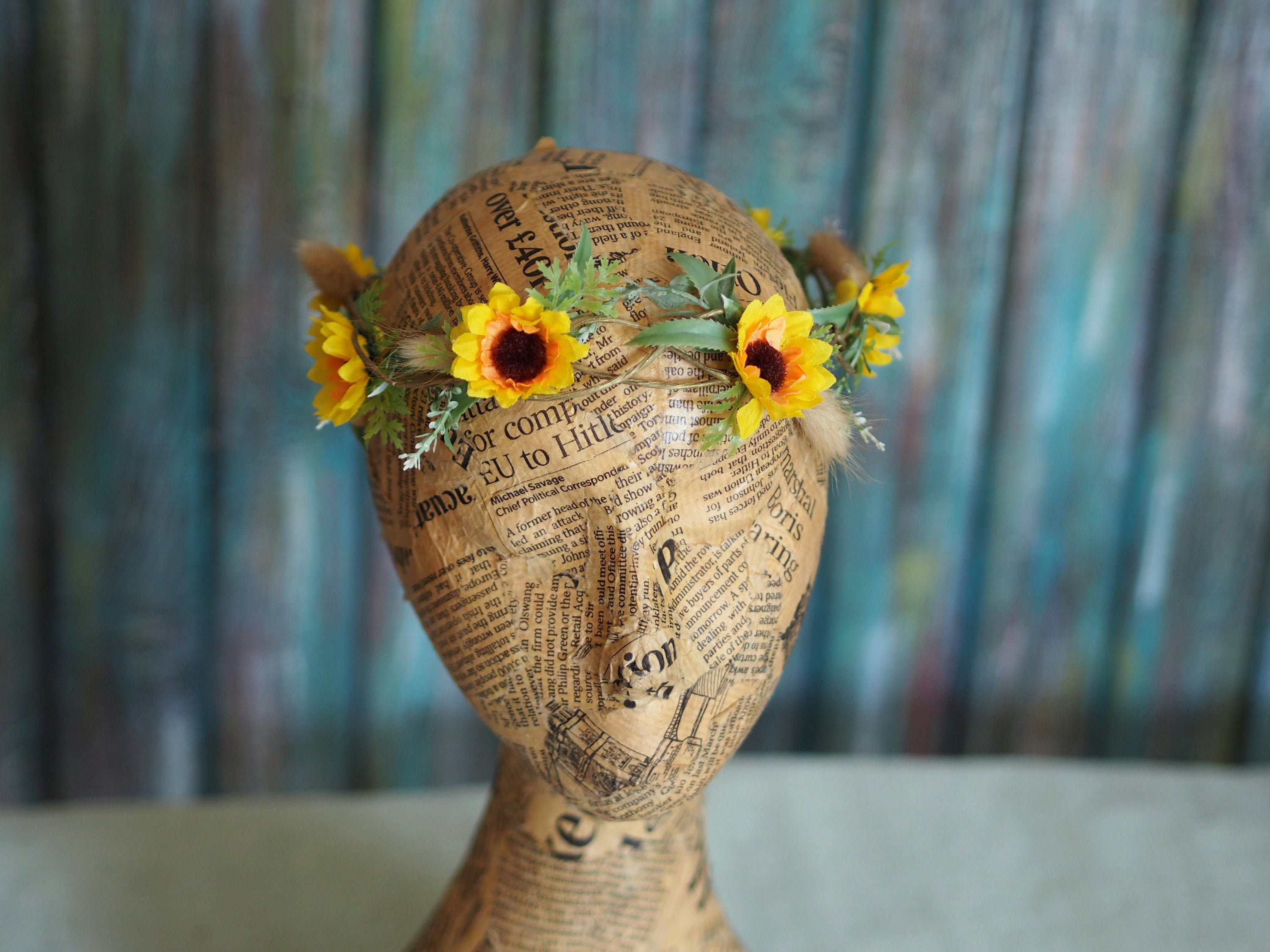 Fasce Fiori Per Capelli - Set 8 Pezzi Ghirlande Floreali Per Feste E Matrimoni - Foto 3