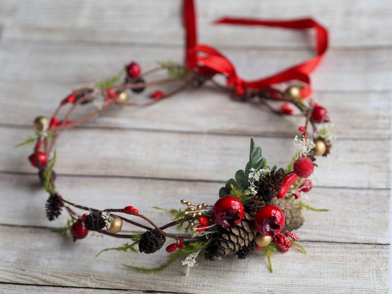 Christmas Hair Accessories Winter Crown Adult Rustic Winter Etsy