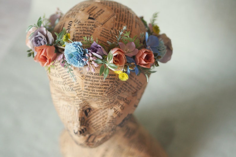 Flower Crown Maternity Photoshoot Maternity Headband Pastel Etsy