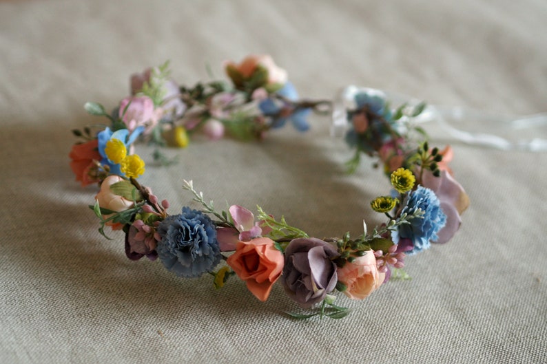 Flower Crown Maternity Photoshoot Maternity Headband Pastel Etsy