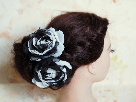 Hair flower brooch best sale