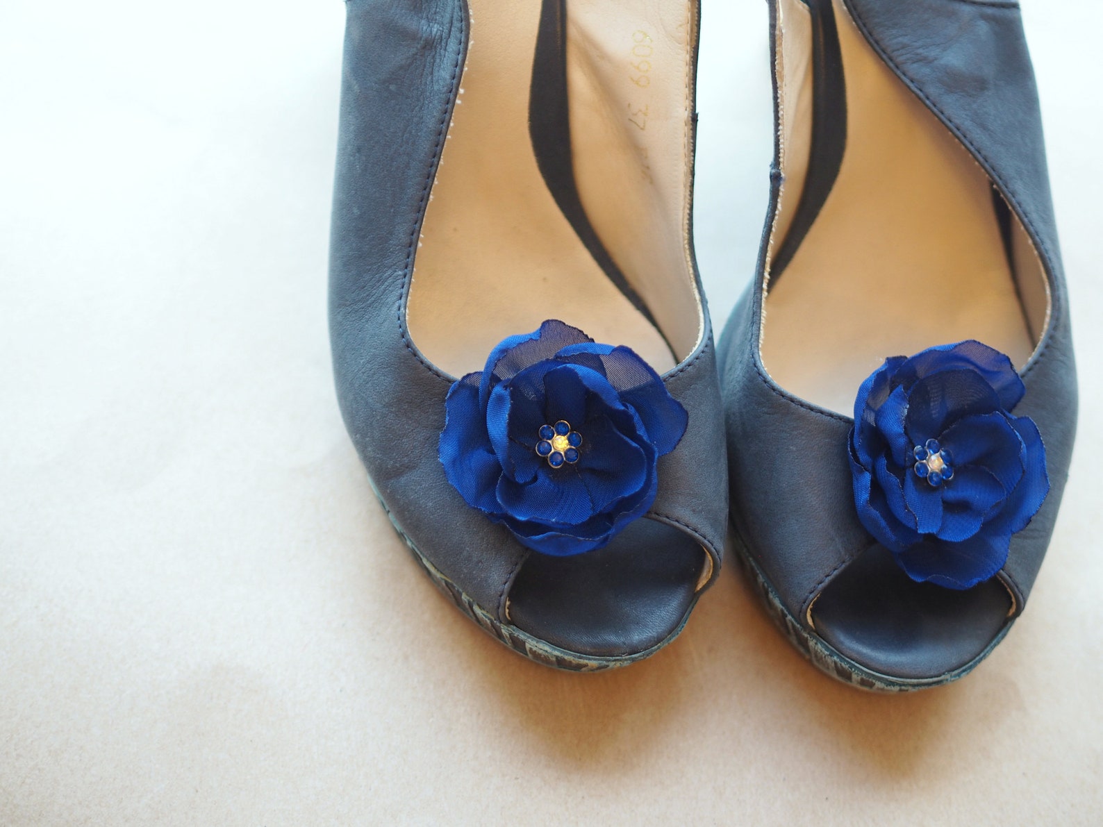 Navy Blue Wedding Shoes Clips Rhinestone Bridal Shoe Clips Etsy