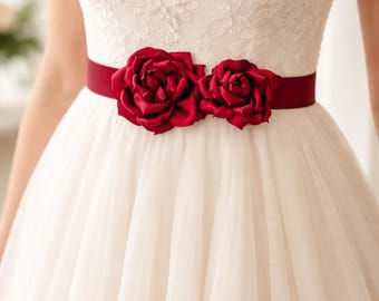 burgundy wedding dress sash Velvet Ribbon Sash Burgundy