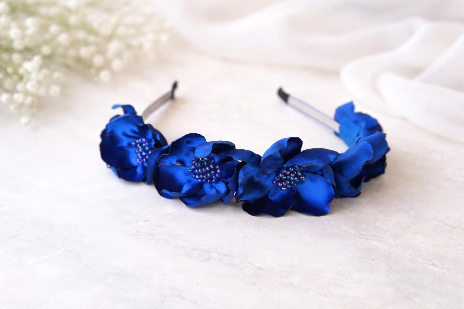 Royal Blue Twisted Rosette Headband Amazon.com : CURASA Knotted Headbands For Women Girls Royal  main image 4
