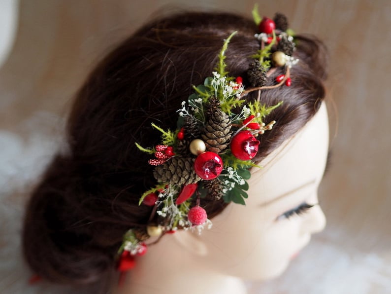 Christmas Hair Accessories Winter Crown Adult Rustic Winter Etsy