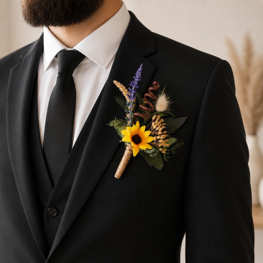boutonniere on dress shirt A moment for the men because boutonnires need attention too This was by far a top request for me! I love when brides have a vision and the trust my Boutonnire Guide: What Side Does