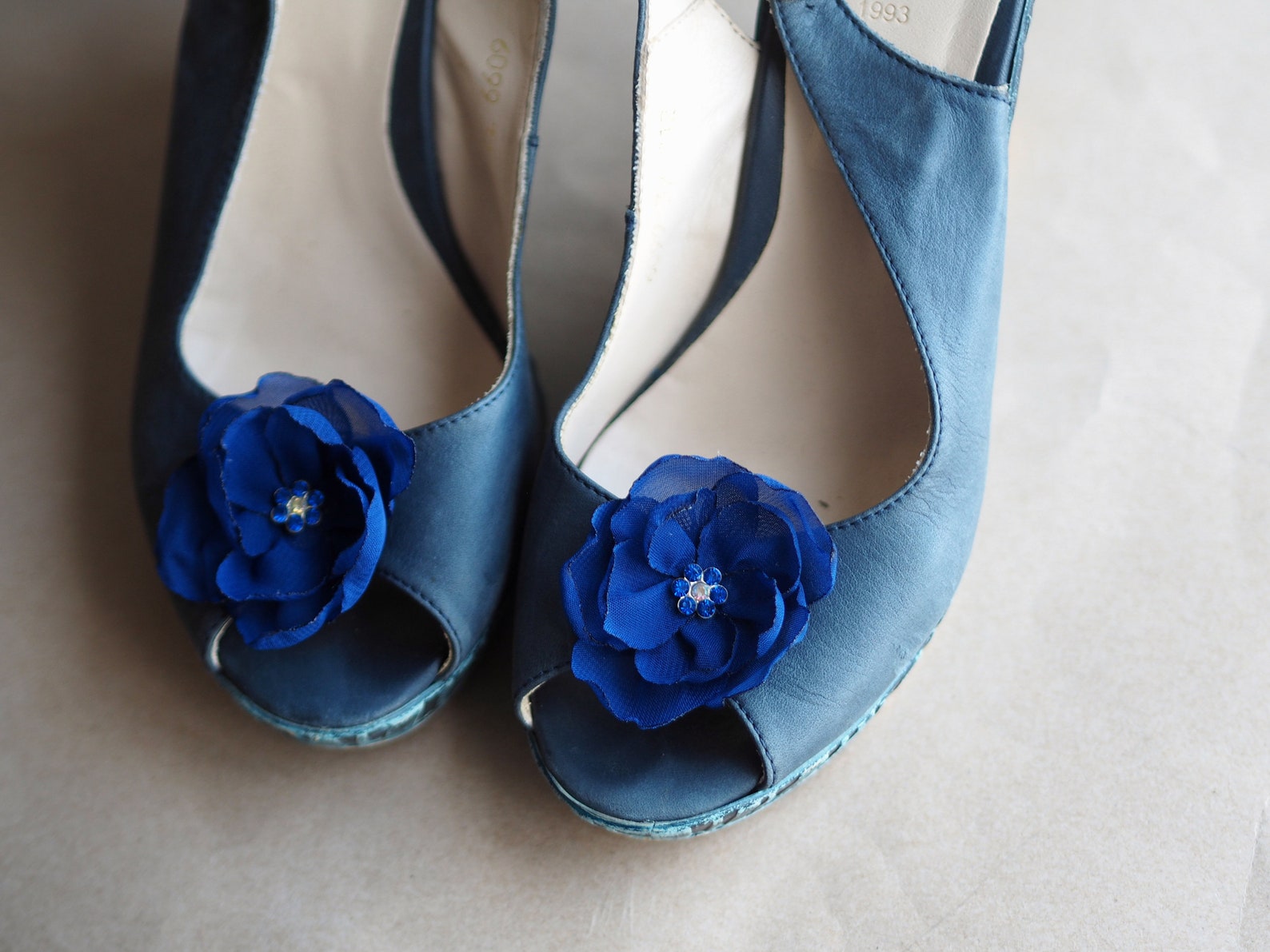 Navy Blue Wedding Shoes Clips Rhinestone Bridal Shoe Clips Etsy