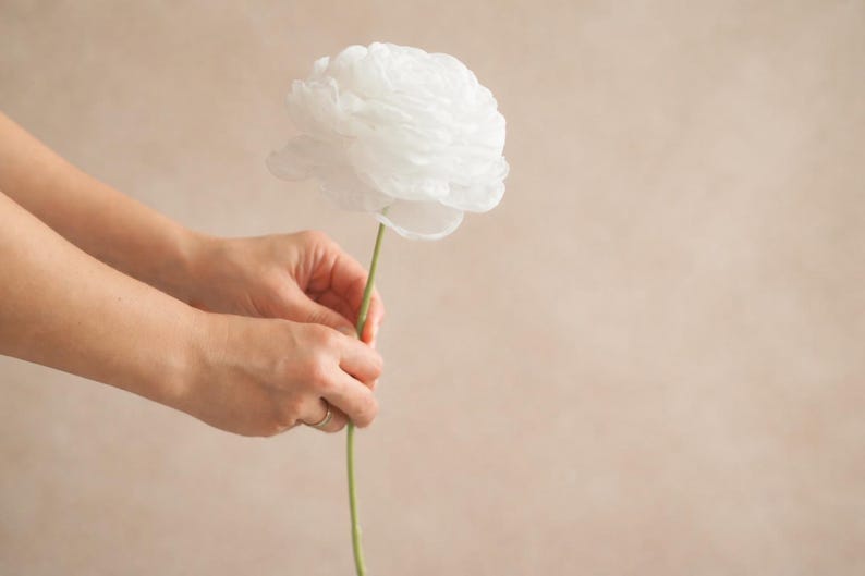 Large White Rose Hair Clip, Silk Flower Brooch, Bridal Hair Accessory, Wedding Corsage Pin image 15