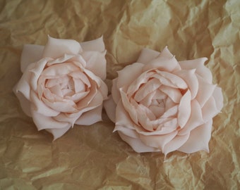 Épingle à cheveux fleur blush, Barrette à cheveux rose blush, Fleurs en soie rose blush, Barrette rose rose clair, Accessoires cheveux roses, Épingles de mariage fleur pour cheveux