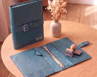 Leather Ring Binder, Personalized Binder, A4 Leather Binder, 6 Ring Binder A5, Ring Binder Planner, Engraved Binder, Custom Binder