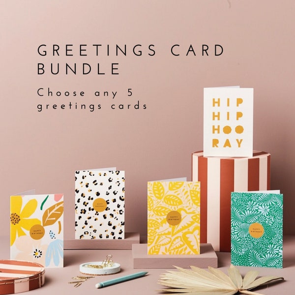 5 Card Pack Card Bundle - Your Choice | Greetings Card Set | Mix and Match