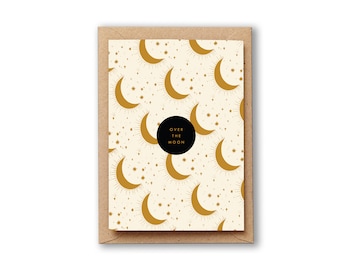 Over the Moon Card