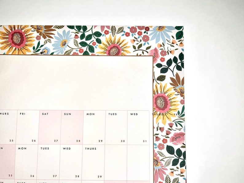 2024 Large Wall Planner 2024 calendar 2024 Planner Bright Flowers 68x98cm Yearly Planner 2024 diary year wall planner-SECONDS image 5