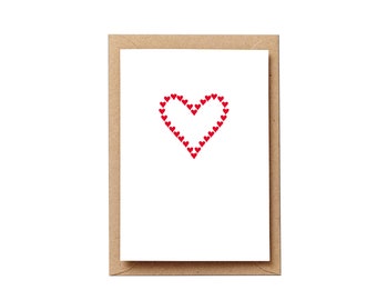 Little Red heart Love Card. Fun Love card, valentines card, anniversary card or wedding day card