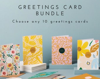 10 Card Pack Card Bundle - Your Choice | Greetings Card Set | Mix and Match