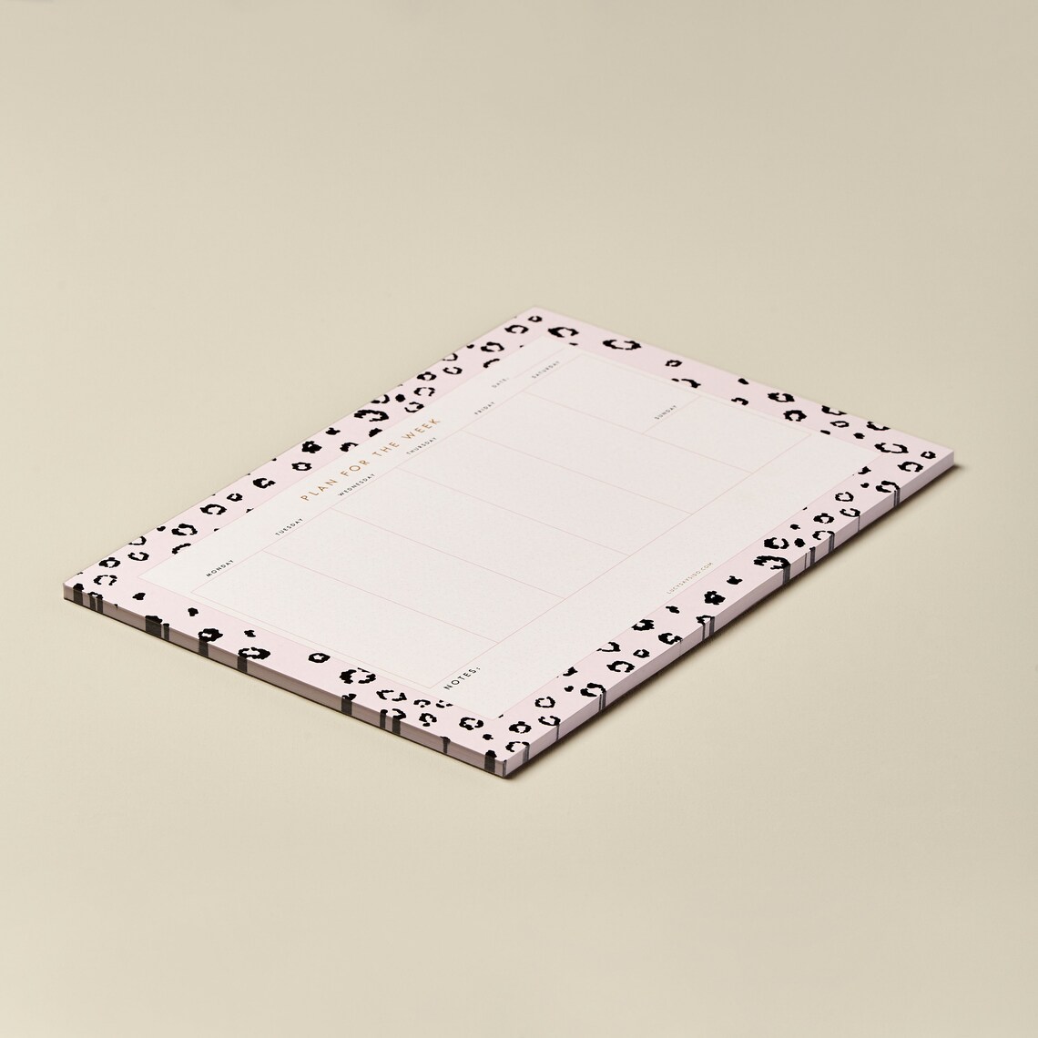 A4 Weekly Planner Desk Pad, Pink Leopard Print to Do List Organiser or ...