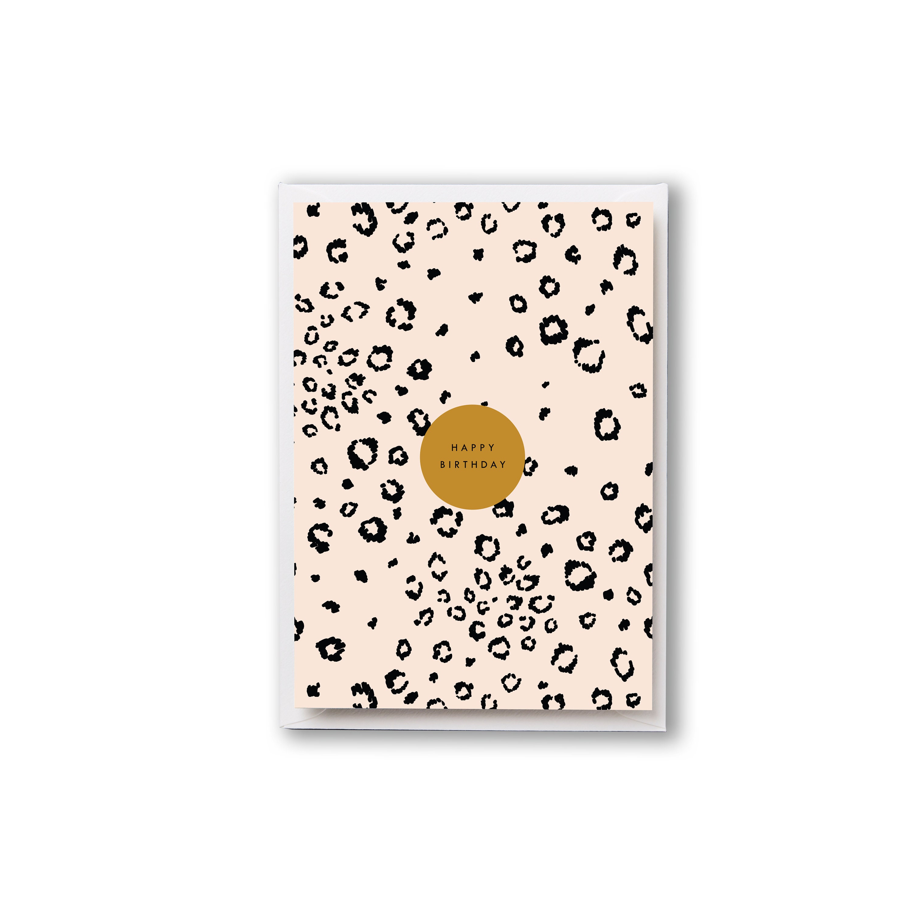 Happy Birthday Card  Pink Leopard Animal Print