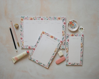 Desktop Stationery Bundle 1a - Jotter, A5 Day Planner and A4 Week Planner