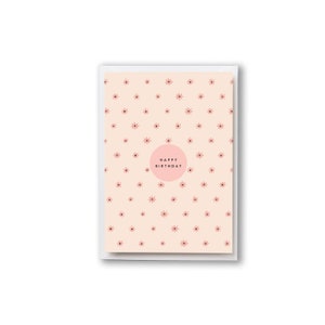 Happy Birthday Pink Stars card