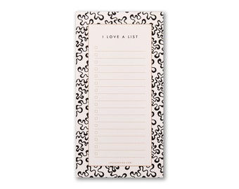 To-do list Notepad, bold Coral pattern jotter, 50 tear off sheet notepad, desk planner
