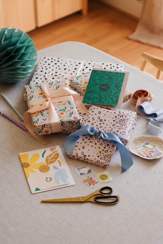 100 Sheets Brown & Sage Tissue Paper 15x20 Inches | Gift Wrap Craft Paper With 12 Gift Tags