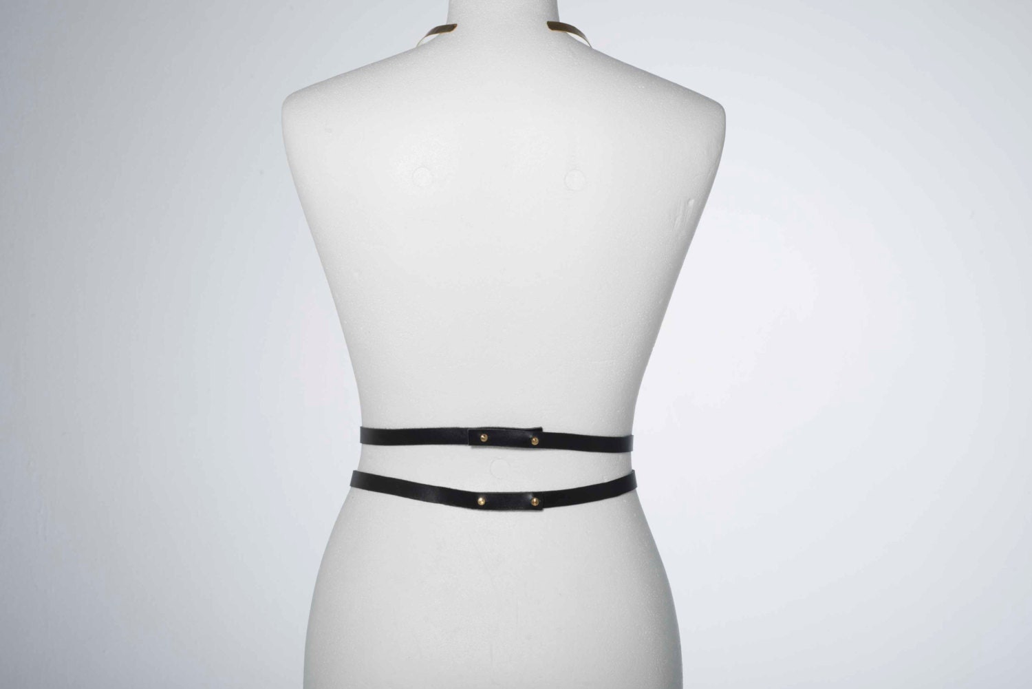 Double Belt Harness / Genuine Leather Harness Belt With Two Belts