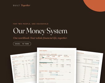 Couples Budget Spreadsheet, Excel Budget Template, Shared Household Finance Planner, Net Worth Tracker