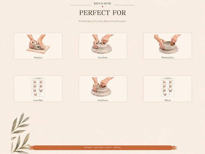Pottery Bowl Making Clipart, Wheel Throwing Steps PNG Set, Printable Ceramic Poster