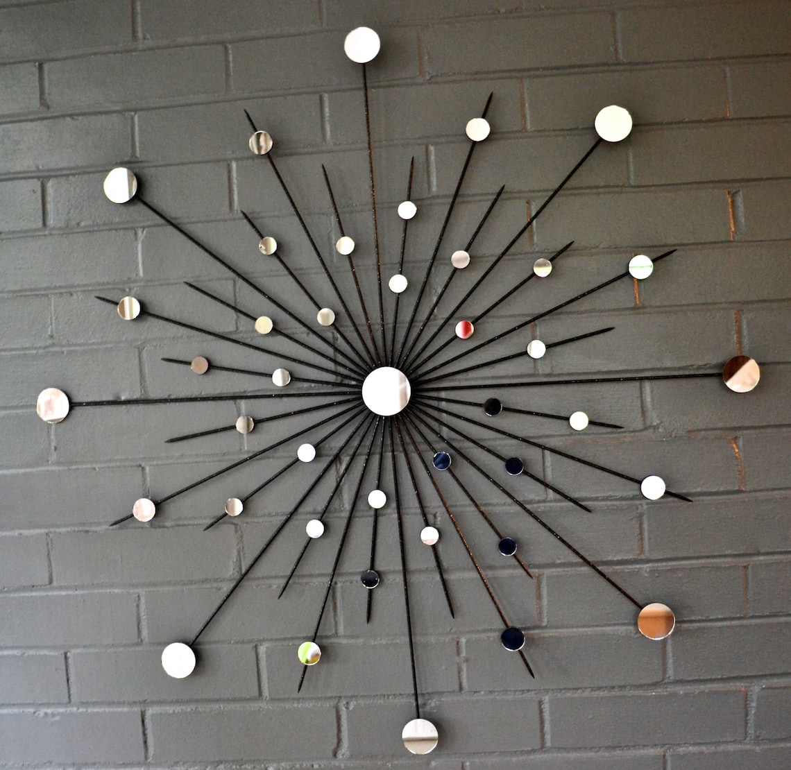 30 Metal Sunburst Wall Art Interior Design Sun Mirror Etsy