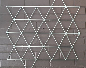 Triangle Art Geometric Polygon Wall Hanging Modern Staging Commercial Custom Hand Made Welded Steel Metal Artwork Handmade Gift