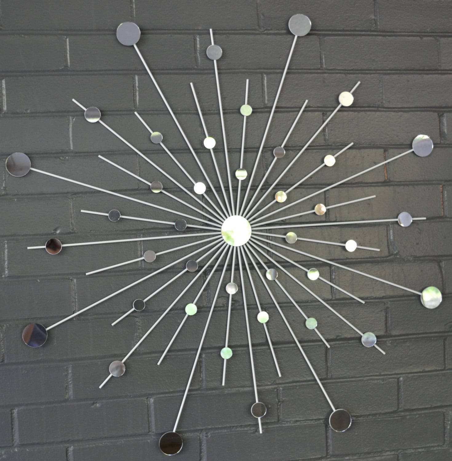 Atomic Starburst Metal Mid Century Modern MCM Wall Art Etsy