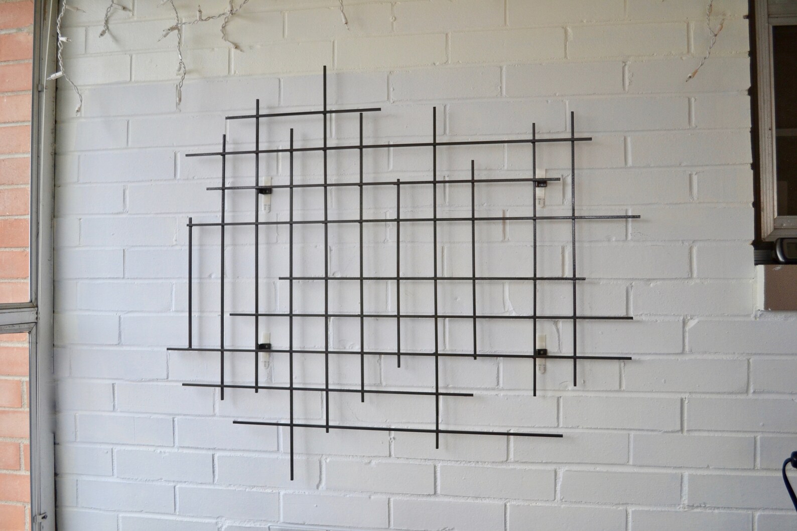 Large Square Metal Art Sculpture Hand Welded Modern Steel Etsy