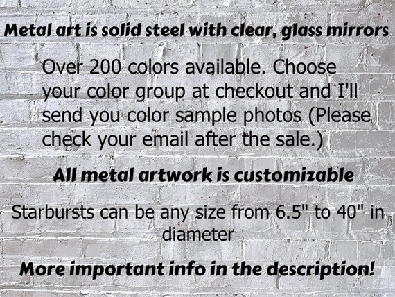 36 Inch Starburst Modern Metal Wall Art Mirrors Mod Retro Etsy 36 Inch Starburst Modern Metal Wall Art Mirrors Mod Retro Etsy