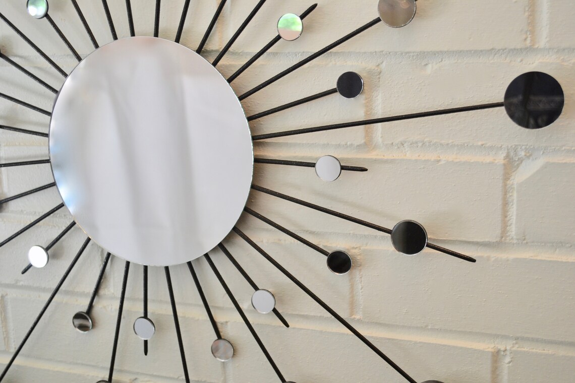 Starburst Hand Welded Steel 24 X 24 Metal Sunburst Wall Art Etsy