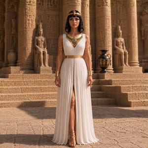 Egyptian Wedding Dress White Gold