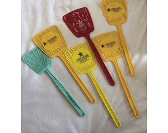 6 vintage flugsmälla i plast, lott, säljare, reklam, samlarobjekt, Alabama
