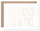 Foil Congrats Mr & Mrs