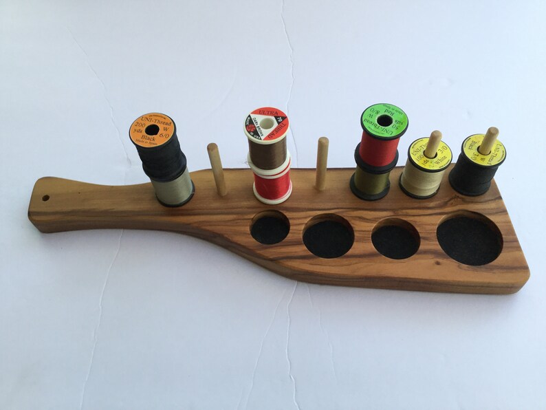 Fly Tying Organizer for hooks thread spools bottle wells Etsy
