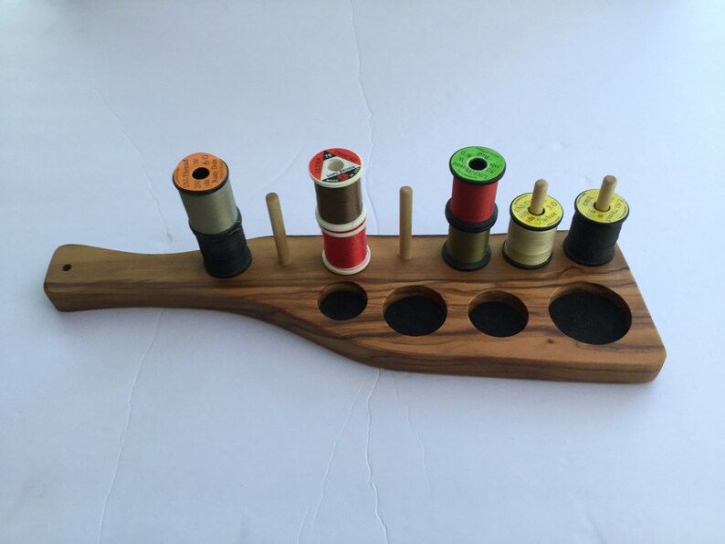 Fly Tying Organizer for hooks thread spools bottle wells Etsy