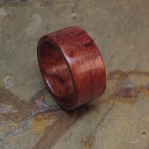 Wooden Bubinga Handcrafted Wedding / Anniversary Ring