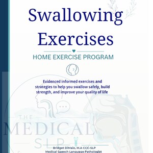 Adult Dysphagia Home Exercise Program | Swallowing Workbook (PDF)