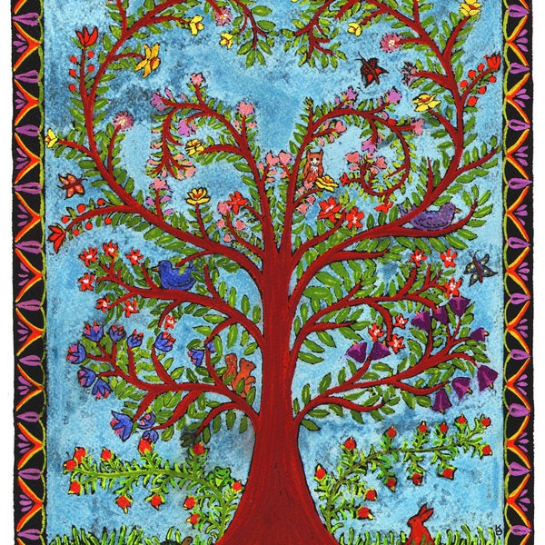 Tree Folk Art Etsy