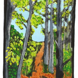Tilden Trail Nature Path Berkeley California Digital Wall Art Giclée Print