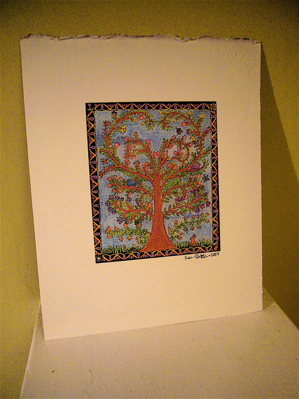 Tree of Life Folk Art Print Wall Art Etsy