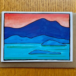 Sunset Over Mount Tamalpais Greeting Card image 3