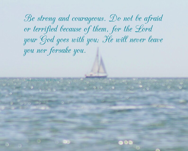 God Will Not Forsake You - Cape Cod Sailboat Bokeh Scripture Art ...