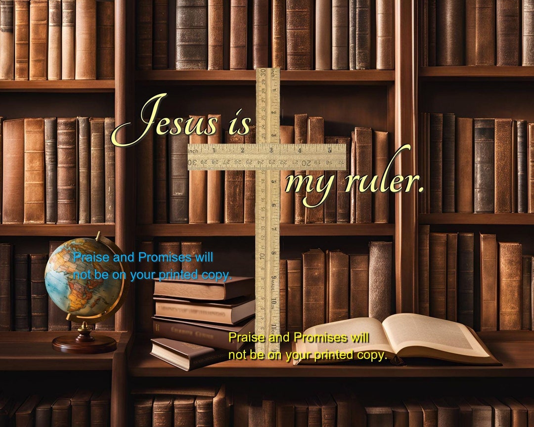 God Rules Ruler Christian Art - Jesus is My Ruler -or- Jesus is Our Ruler - Cross Made ...