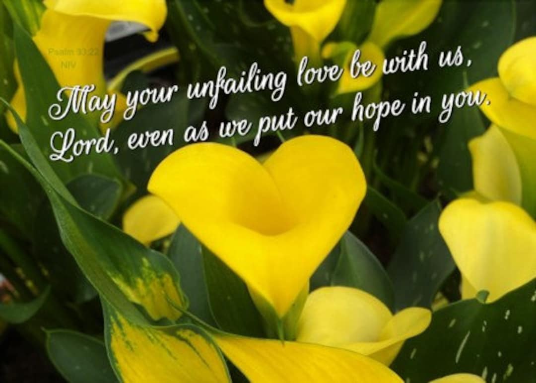 God's Unfailing Love - Psalm 33:22 NIV - Scripture Art - Select a Size ...